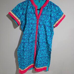 Blue Printed Kurti | Indian Tunic Top | Indo Western Ethnic Kurta